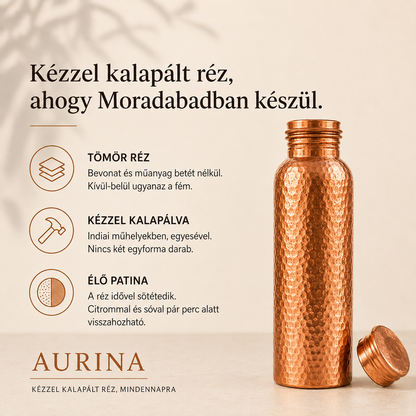 Aurina Tamra — kézzel kalapált rézkulacs